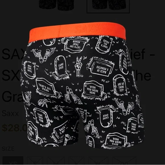 SAXX VIBE Boxer Briefs Halloween “Beyond the Grave” - Picture 2 of 4